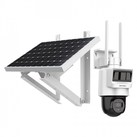 Supraveghere video - Camera PT IP, 4MP, 4G, 2.8mm, IR 30m, Audio, PIR+Radar, Panou solar, Acumulator - HIKVISION DS-2DE2C400IWG-K-4G-C05S10-2.8mm