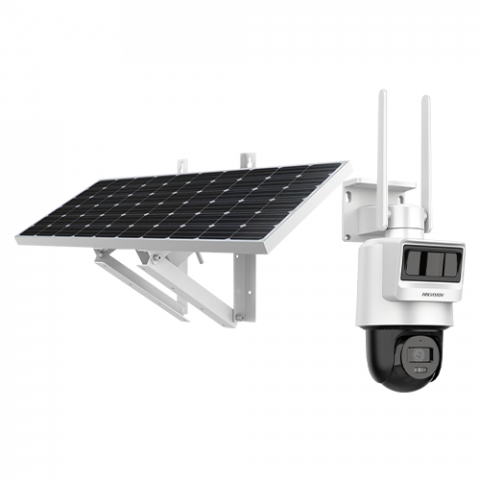 Supraveghere video - Camera PT IP, 4MP, 4G, 2.8mm, IR 30m, Audio, PIR+Radar, Panou solar, Acumulator - HIKVISION DS-2DE2C400IWG-K-4G-C09S20-2.8mm
