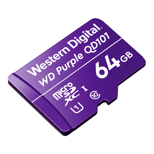 Accesorii Supraveghere - Card MicroSD 64GB, seria Purple Ultra Endurance - Western Digital WDD064G1P0C