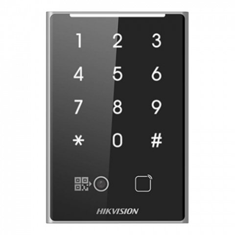 Cititor de proximitate MIFAR, cod QR, Wiegand, RS-485, tastatura integrata -HIKVISION DS-K1109DKB-QR [1]