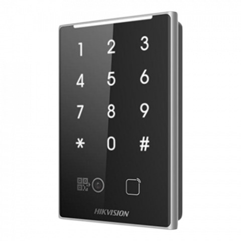 Control acces - Cititor de proximitate MIFAR, cod QR, Wiegand, RS-485, tastatura integrata -HIKVISION DS-K1109DKB-QR