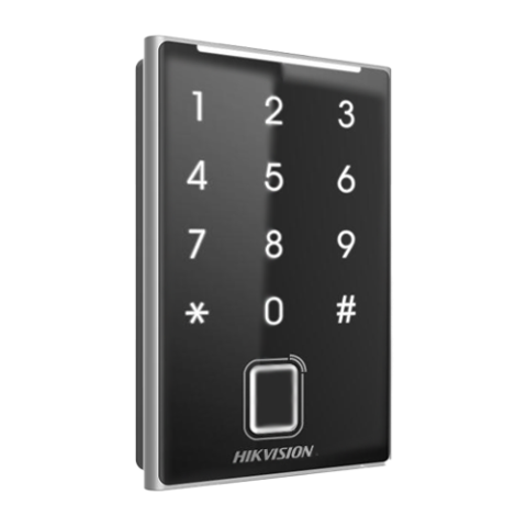 Control acces - Cititor de proximitate MIFARE, amprenta, tastatura integrata, Bluetooth, Wiegand, RS485 - HIKVISION DS-K1109DKFB