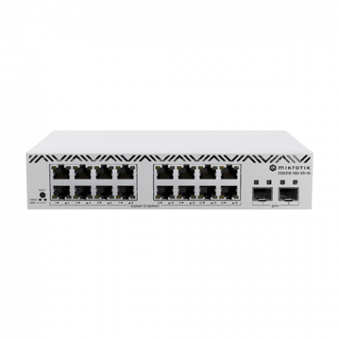 Cloud Smart Switch, 16 x Gigabit, 2 x SFP+ 10Gbps, 1U - Mikrotik CSS318-16G-2S+IN [1]