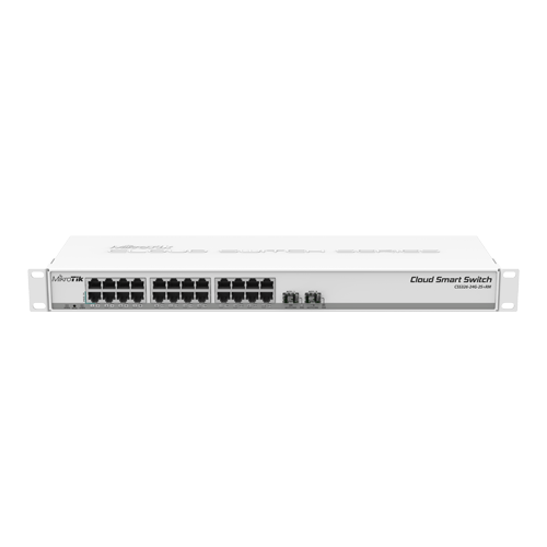 Solutii MikroTik - Smart Management Switch, 24 x Gigabit, 2 x SFP+ 10Gbps - Mikrotik CSS326-24G-2S+RM