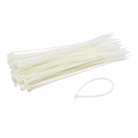 Cabluri si accesorii - Coliere de plastic 100x2.5 mm, ALB, 100 buc TCP-100-2.5-W