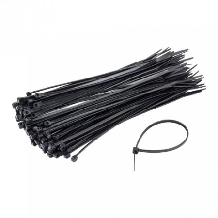 Cabluri si accesorii - Coliere de plastic 150x3.6 mm, NEGRU, 100 buc TCP-150-3.6-B