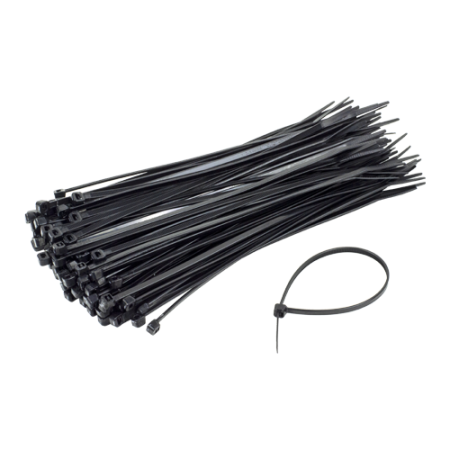 Organizatoare si accesorii - Coliere de plastic 200x2.5 mm, NEGRU, 100 buc PKB-200MB