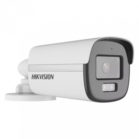 Camere supraveghere analog - ColorVu, Dual Light - Camera analog 2MP, lentila 2.8mm, IR 40m, WL 40m, TVI/AHD/CVI/CVBS, Mic., IP67 - HIKVISION DS-2CE12DF0T-LFS-2.8mm