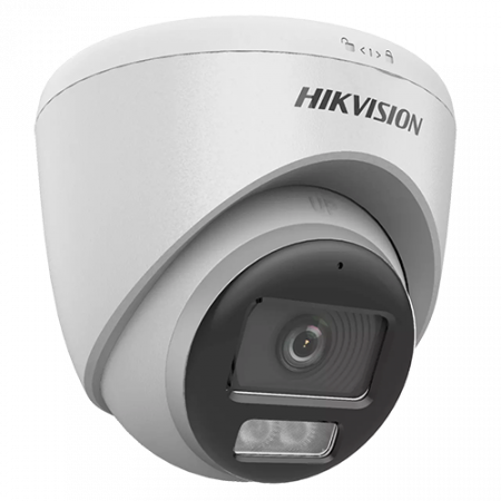 Camere supraveghere analog - ColorVu, Dual Light - Camera analog 2MP, lentila 2.8mm, IR 40m, WL 40m, TVI/AHD/CVI/CVBS, Mic., IP67 - HIKVISION DS-2CE72DF0T-LFS-2.8mm