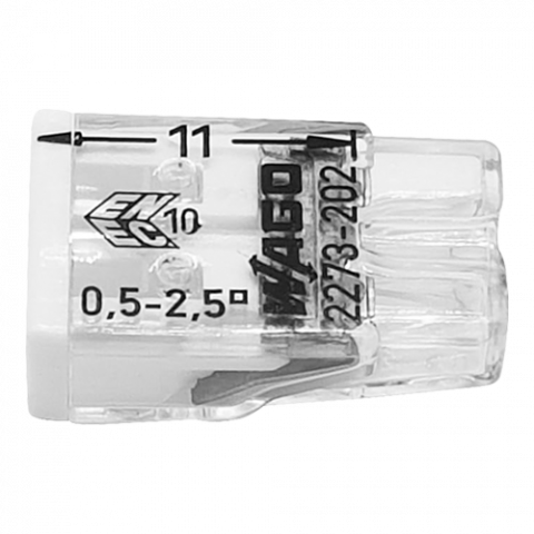 Conector compact de imbinare, 2 fire, max. 2.5 mmÂ² (100 buc.) - WAGO 2273-202 [1]