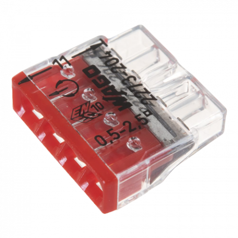 Organizatoare si accesorii - Conector compact de imbinare, 4 fire, max. 2.5 mmÂ² (100 buc.) - WAGO 2273-204