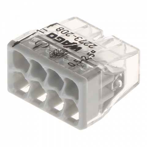 Organizatoare si accesorii - Conector compact de imbinare, 8 fire, max. 2.5 mmÂ² (50 buc.) - WAGO 2273-208