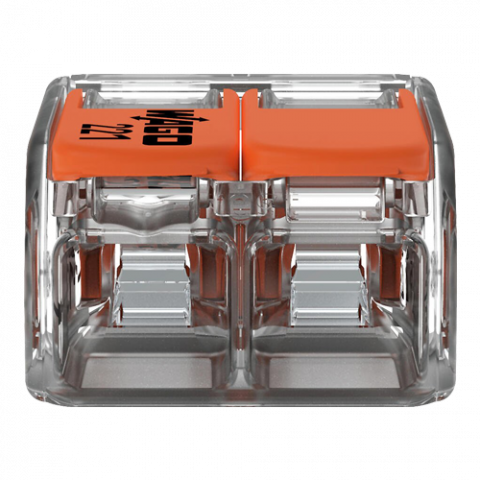 Conector derivatie 2 fire, max. 6 mmÂ² (50 buc.) - WAGO 221-612 [1]