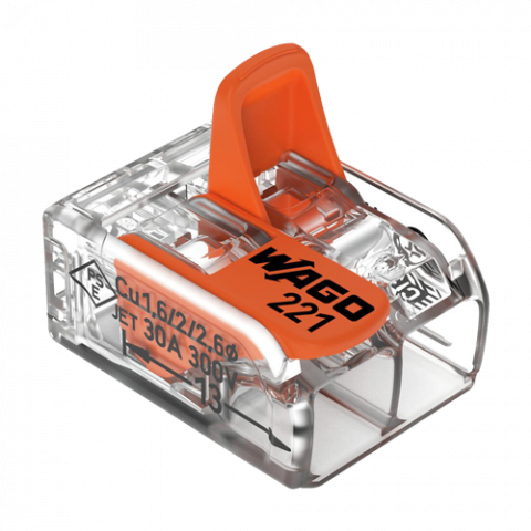 Organizatoare si accesorii - Conector derivatie 2 fire, max. 6 mmÂ² (50 buc.) - WAGO 221-612