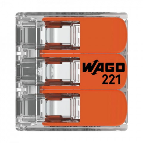 Conector derivatie 3 fire, max. 6 mmÂ² (30 buc.) - WAGO 221-613 [2]
