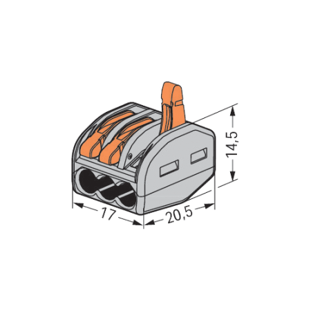 Conector derivatie 3 fire (10 buc.) W-413 [1]