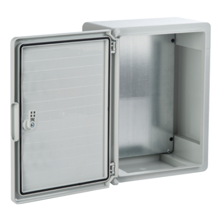 Cutie distributie IP65 din ABS gri, usa mata, placa metalica, 200x300x130 mm PP3001 [1]