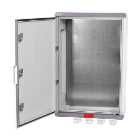 Cutie distributie IP67 din ABS gri, usa mata, placa metalica, 400x500x240 mm PD405024 [2]