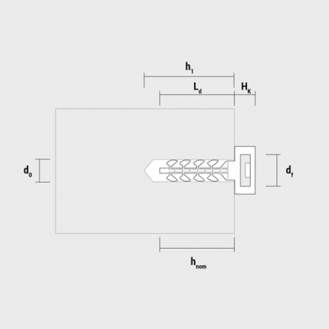 Diblu fixare colier Ã 6x30, cap mare gri in cutie plastic InsertFIX (125 buc.) CELO 96EXPIFB [1]