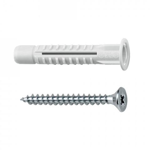 Cabluri si accesorii - Diblu universal M8x49 cu guler + surub MZK (50 buc.) - CELO 98MZKSZ