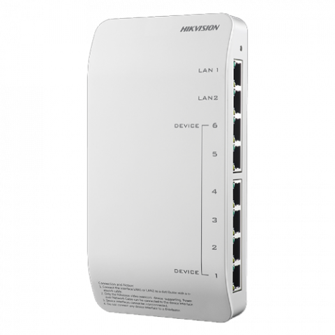 Accesorii interfoane - Distribuitor Video/Audio pentru 6 posturi - HIKVISION DS-KAD606-P