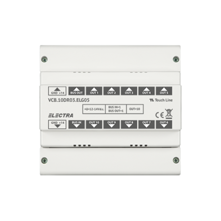 Interfonie audio video - Doza derivatie video 10 iesiri pentru EXPERT, G3 - ELECTRA VCB.10DR03.ELG05