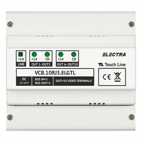 Interfonie audio video - Doza derivatie video 10 iesiri pentru EXPERT, G3 - ELECTRA VCB.10RJ3.ELGTL