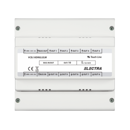 Accesorii interfoane - Doza derivatie video 10 iesiri REZIDENTIAL - ELECTRA VCB.10DR03.ELW0R
