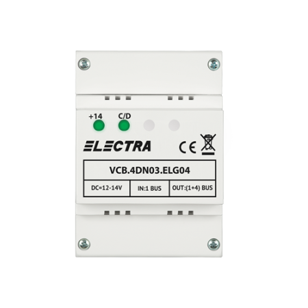 Interfonie audio video - Doza derivatie video 4 iesiri pentru HOME + URBAN, G3 - ELECTRA VCB.4DN03.ELG04