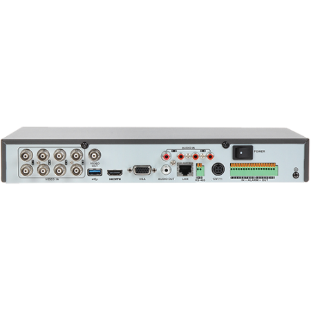 DVR AcuSense 8 ch. video 8MP, Analiza video, AUDIO 'over coaxial', Alarma in-out - HIKVISION iDS-7208HUHI-M1-SA [1]