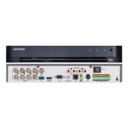 DVR AcuSense 8 ch. video 8MP, Analiza video, AUDIO 'over coaxial', Alarma in-out - HIKVISION iDS-7208HUHI-M1-SA [2]