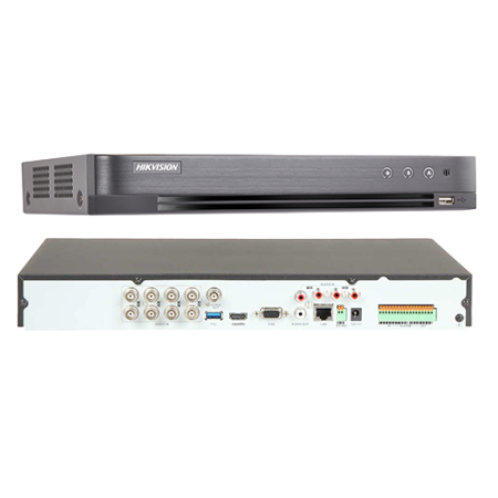 DVR AcuSense 8 ch. video 8MP, Analiza video, AUDIO 'over coaxial', Alarma 8/4 - HIKVISION iDS-7208HUHI-M2-SA [2]