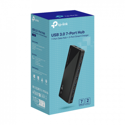 Hub USB UH720, 7 x USB 3.0, 2 x USB PD, 1 port Micro-USB, adaptor DC - TP-Link UH720 [1]