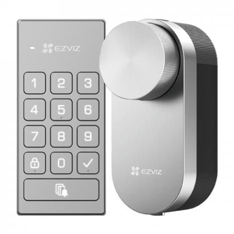 Yale inteligente - Incuietoare inteligenta cu tastatura multifunctionala, inchidere automata, alerta usa deschisa - EZVIZ CS-DL01/DL01CP