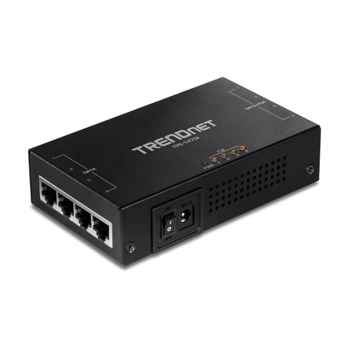 Switch-uri PoE - Injector Gigabit 4 x PoE+, putere 65W - TRENDnet TPE-147GI