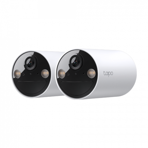 Supraveghere video - Kit 2 x Camera IP Smart Wi-Fi, 3MP, Baterie reincarcabila, Audio bidirectional, Alarma - TP-Link Tapo TapoC410(2-pack)