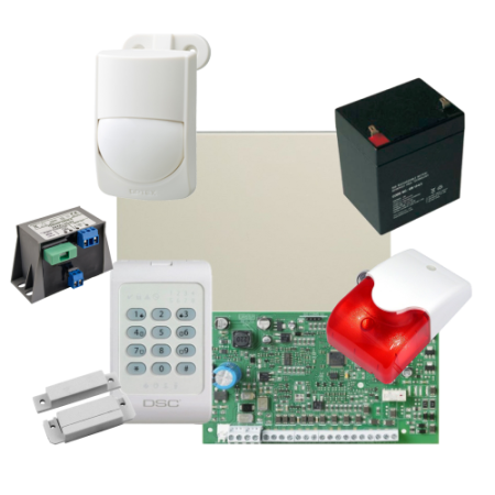 Kituri sisteme de alarma - Kit alarma la efractie DSC cu sirena interioara KIT1404INT-OPT