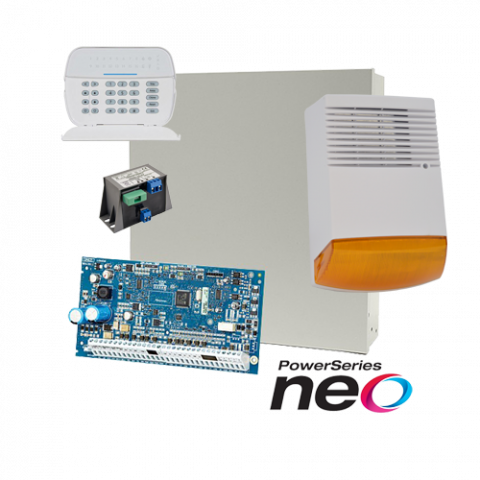 Kituri sisteme de alarma - Kit alarma la efractie DSC NEO cu sirena exterioara KIT2016BS