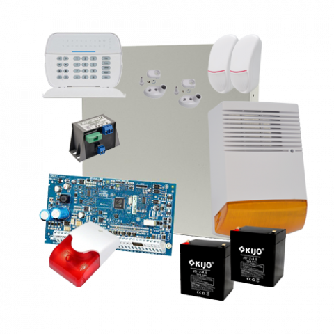 Kituri sisteme de alarma - Kit alarma la efractie DSC NEO cu sirena exterioara KIT2016EXT-BS1
