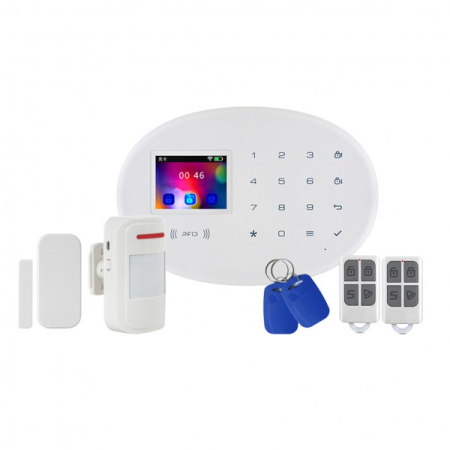 Kituri sisteme de alarma - Kit alarma wireless cu GSM, WIFI si RFID Kerui KR-W20