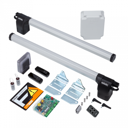 Automatizari porti - Kit automatizare poarta batanta ECO Start 230V 412, max. 2 x 1.8 m - FAAC 412-KIT