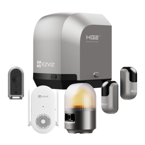 Automatizari porti culisante - Kit automatizare poarta culisanta 600Kg/8m, Wi-Fi, camera rezolutie 2K, alarma, sirena - EZVIZ CS-HG2-R100-60HC(Pro)