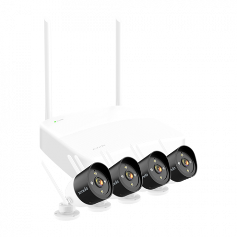 Supraveghere video - Kit NVR Wi-Fi si 4 camere WiFi de exterior, 3MP, Audio, Alarma - TENDA TND-K4W-3TC