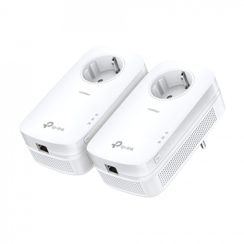 Transmisie wireless IP - Kit Powerline AV1300, Passthrough, 1 x RJ45 Gigabit - TP-Link TL-PA8010PKIT