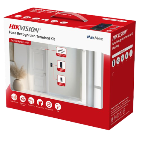 Kit terminal control acces TCP/IP cu Recunoastere faciala, Amprenta, Card Mifare, 2MP, WiFi, PoE - HIKVISION DS-KAS342 [1]