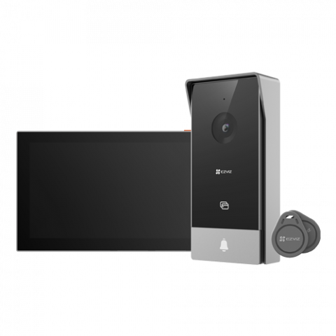 Kit video-interfon, monitor tactil 7 inch, 2 fire, camera 2MP, IR 5m, SDcard, Wi-Fi6 - EZVIZ CS-HP5-2MP [1]