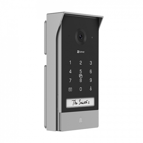 Kituri interfoane - Kit video-interfon, Monitor tactil 7 inch, camera 2K, IR 5m, SDcard, Wi-Fi5, Panou Solar - EZVIZ CS-EP7-3MP-SP