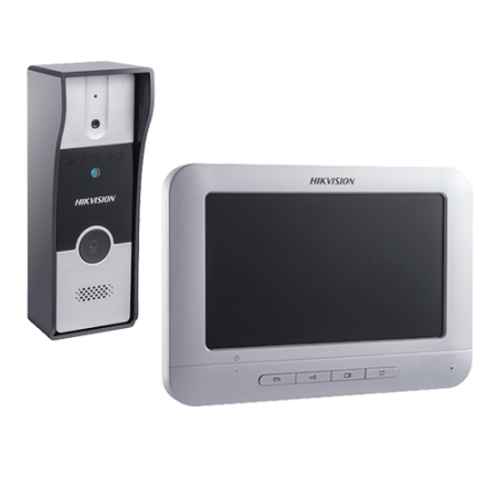Kit videointerfon analogic 7 inch. conectare 4 fire - HIKVISION DS-KIS202 [0]