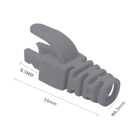 Conectica LAN RJ si FO - Manson protectie mufa RJ45, gri (100buc) RJ45-CAP-GY