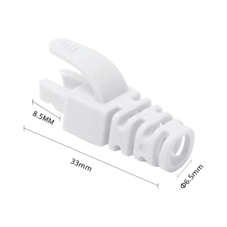 Conectica LAN RJ si FO - Manson protectie mufa RJ45, alb (100buc) RJ45-CAP-WH